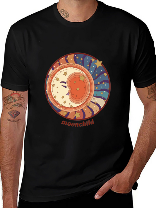 Moonchild Graphic Tee - Retro Celestial Style