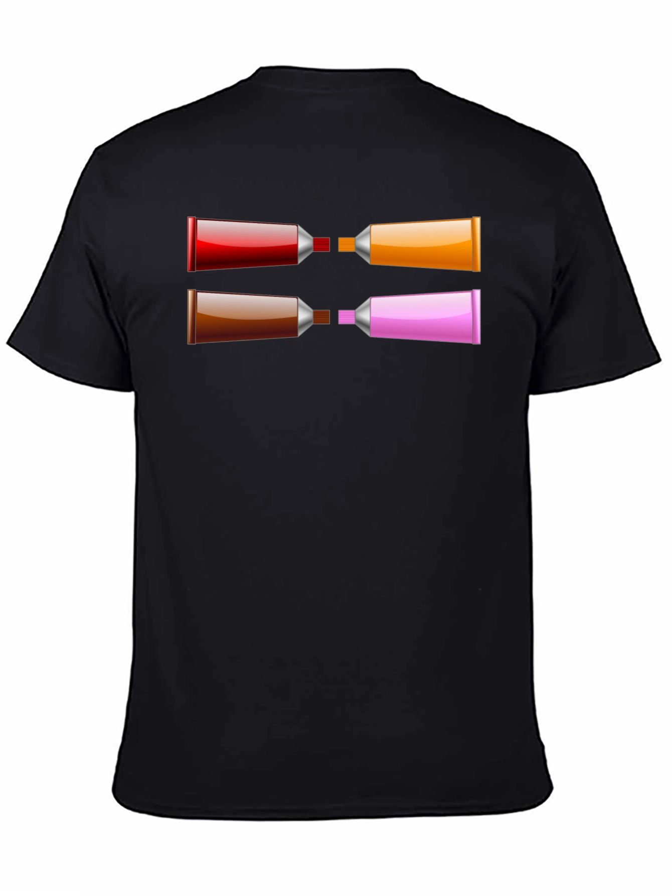 Abstract Paint Tube T-Shirt - Artistic Graphic Tee