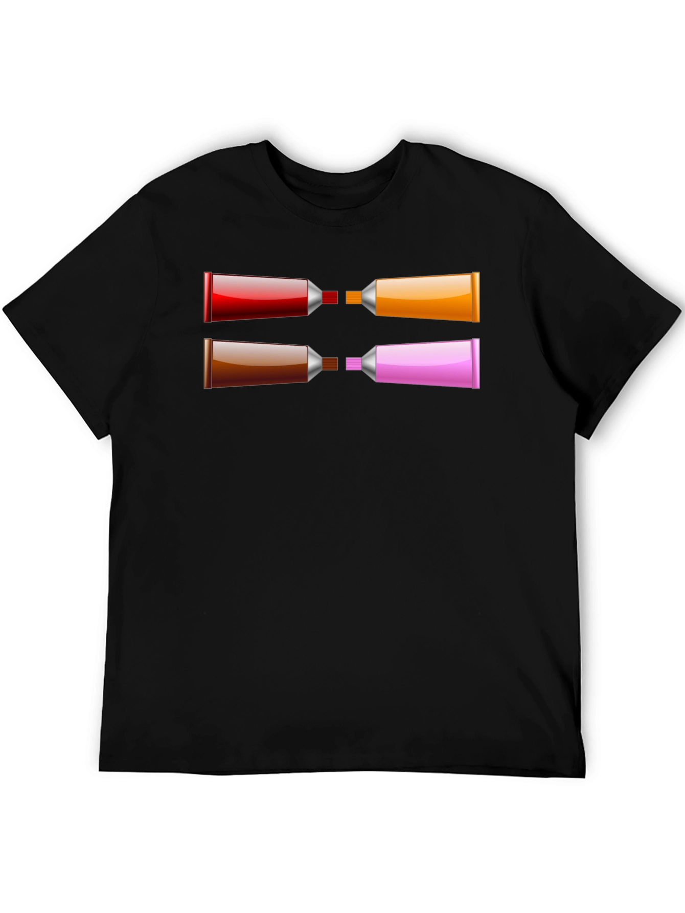 Abstract Paint Tube T-Shirt - Artistic Graphic Tee