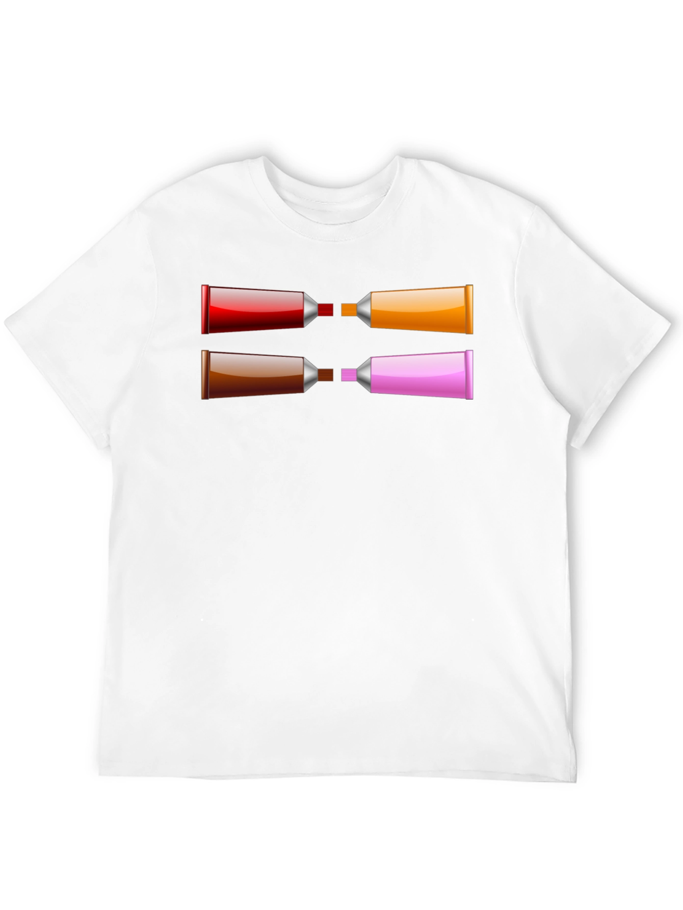 Abstract Paint Tube T-Shirt - Artistic Graphic Tee