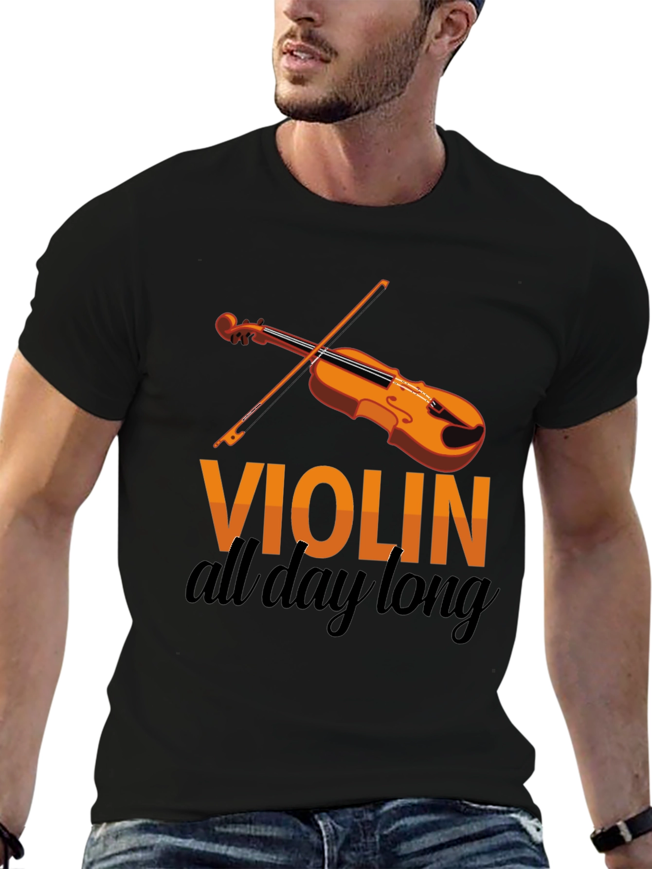 Violin All Day Long Graphic Tee