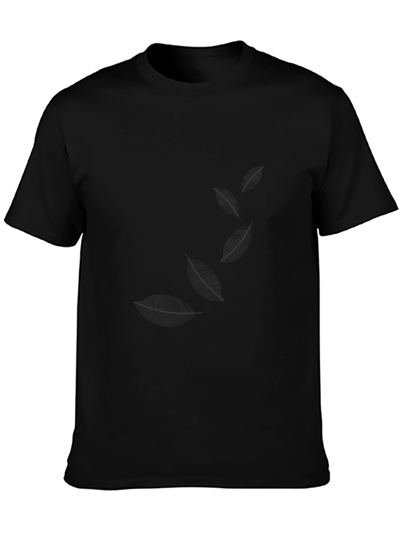 Classic Solid Black Crew Neck T-Shirt