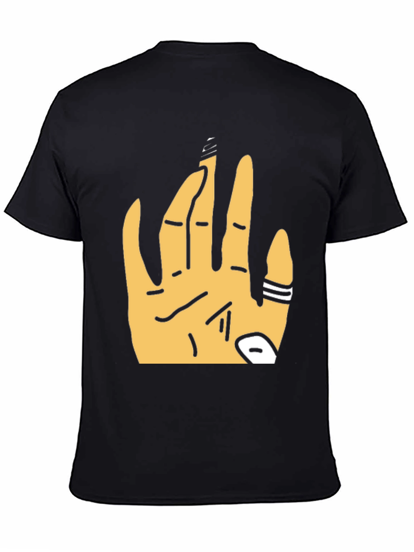 Graphic Tee - Hand Design Black T-Shirt