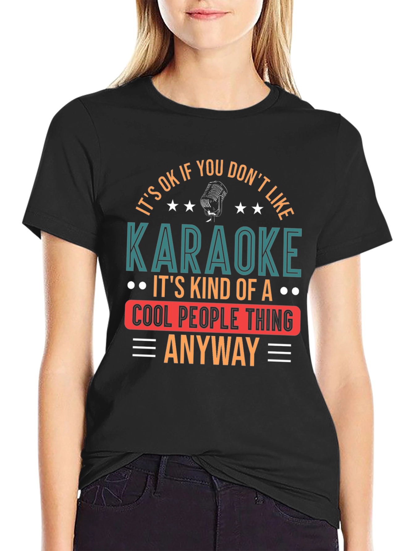 Karaoke Cool People Thing Graphic Tee