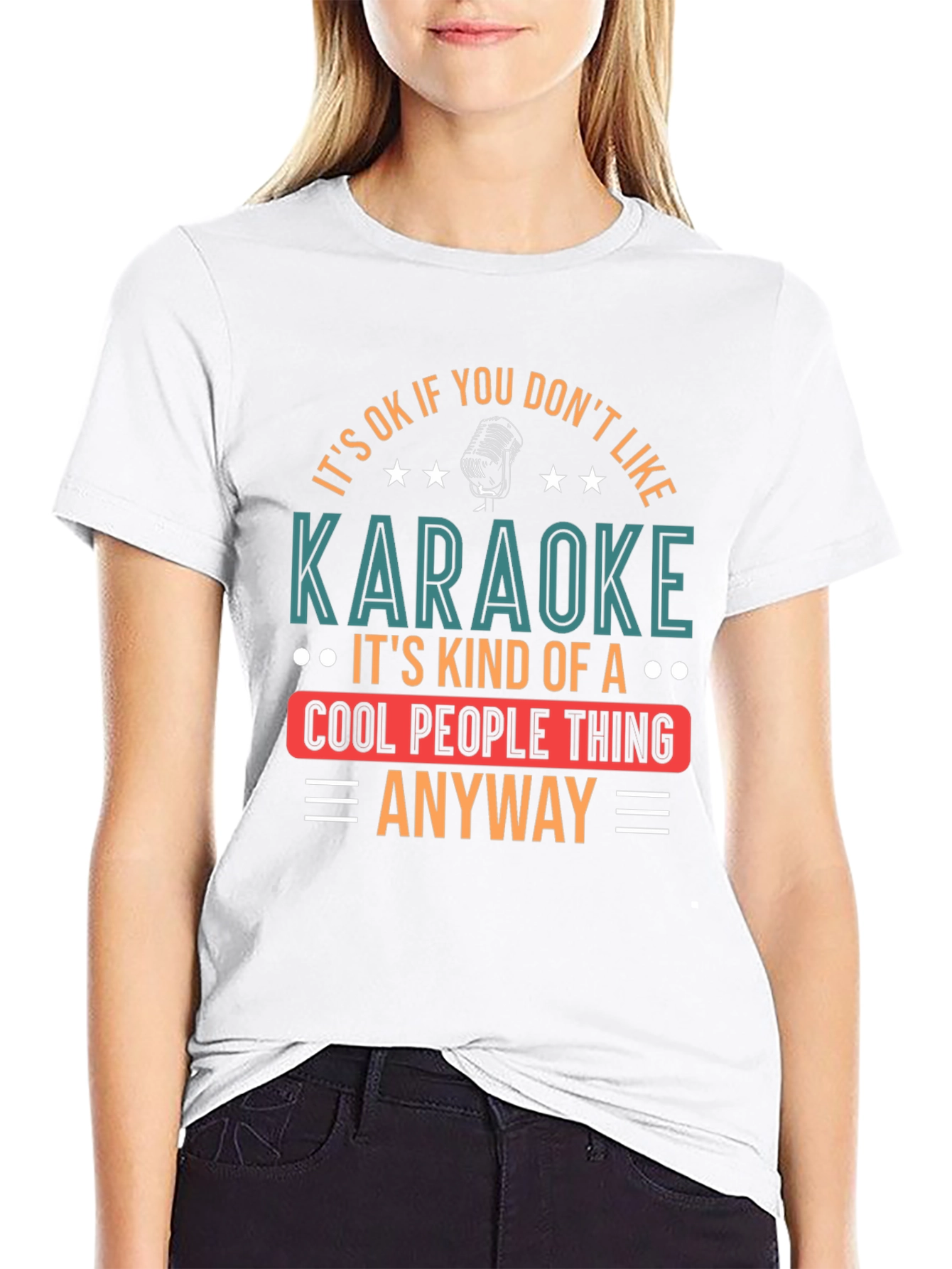 Karaoke Cool People Thing Graphic Tee