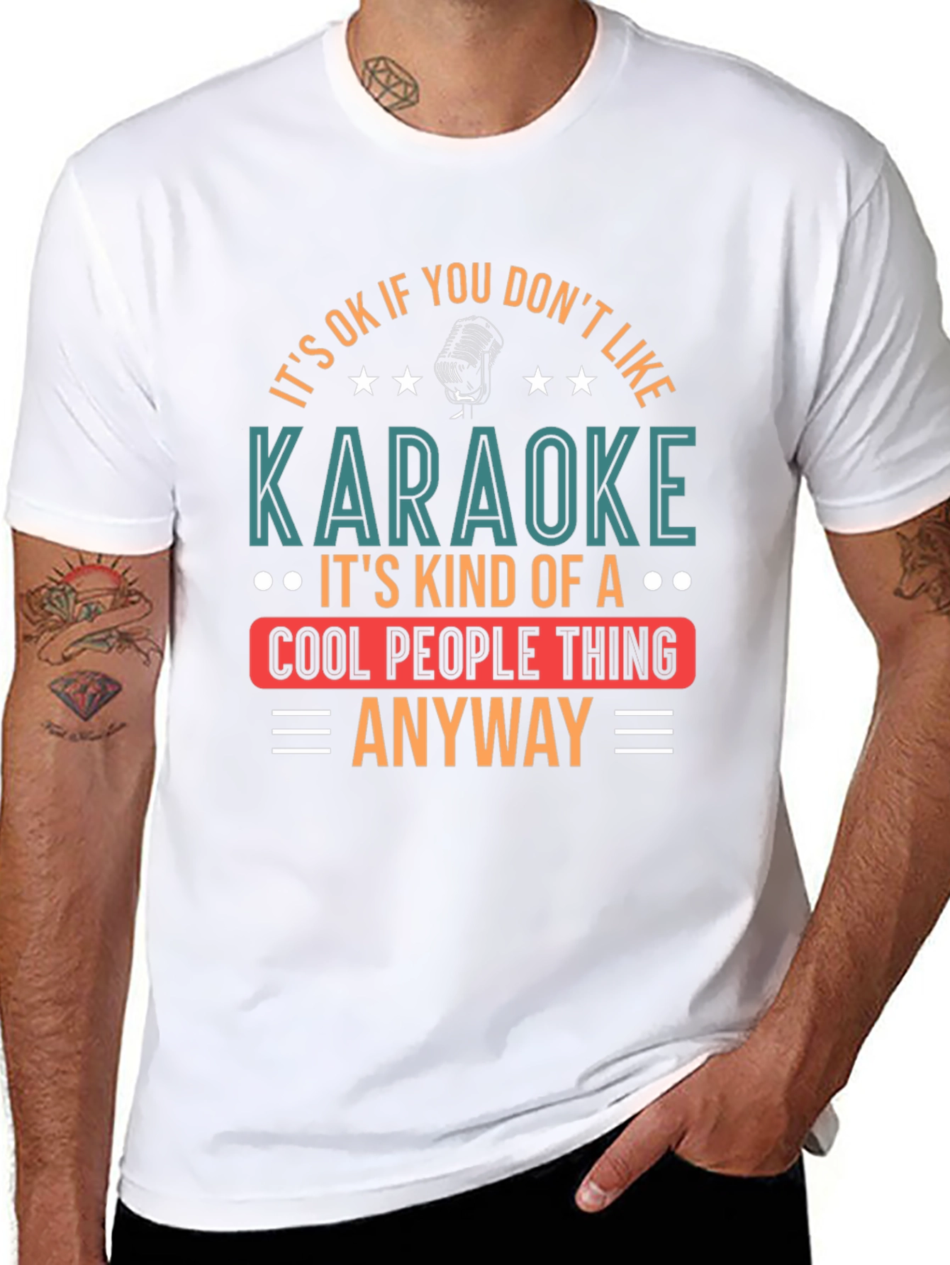 Karaoke Cool People Thing Graphic Tee