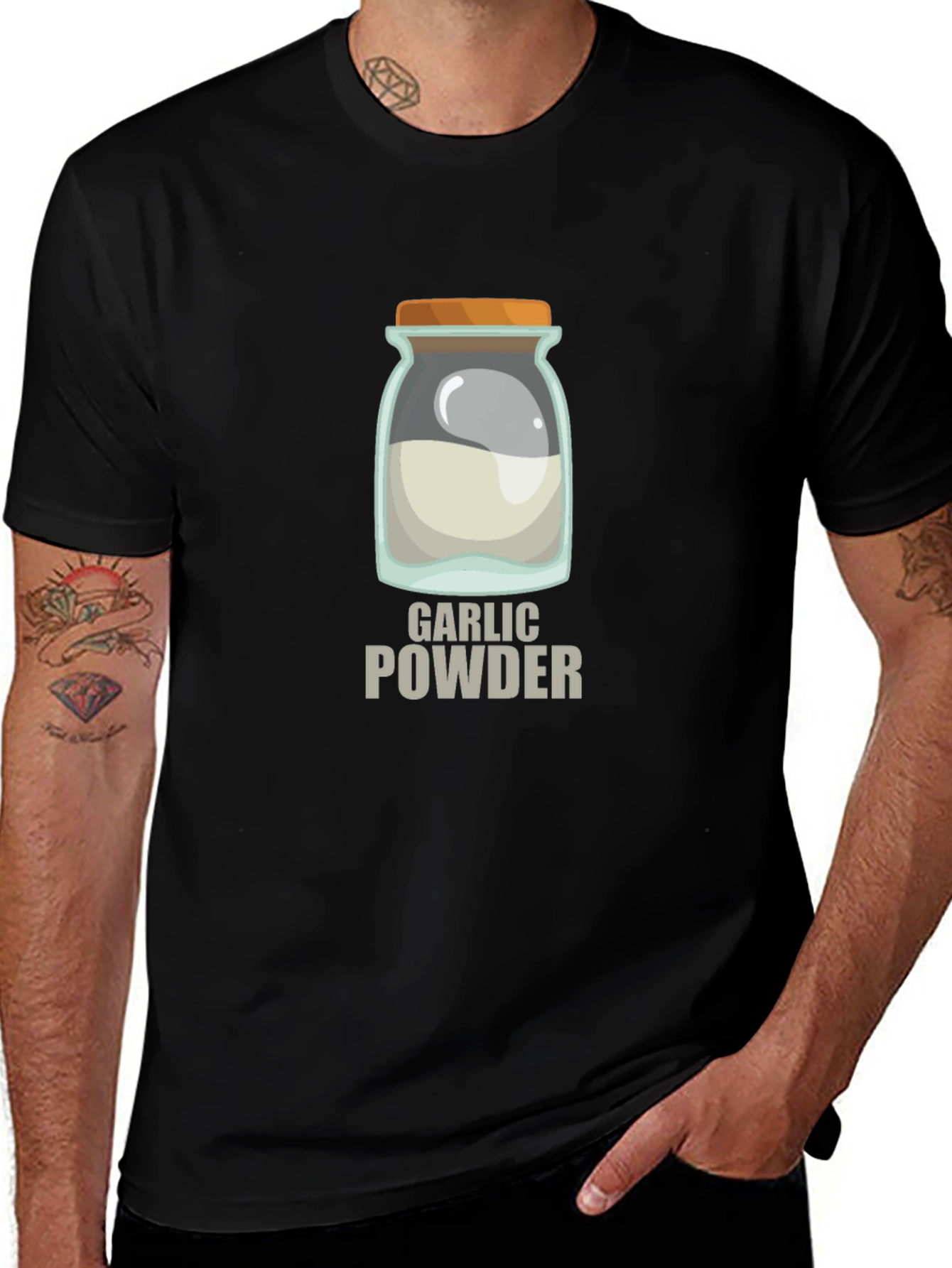 Garlic Powder Graphic T-Shirt - Novelty Foodie Tee