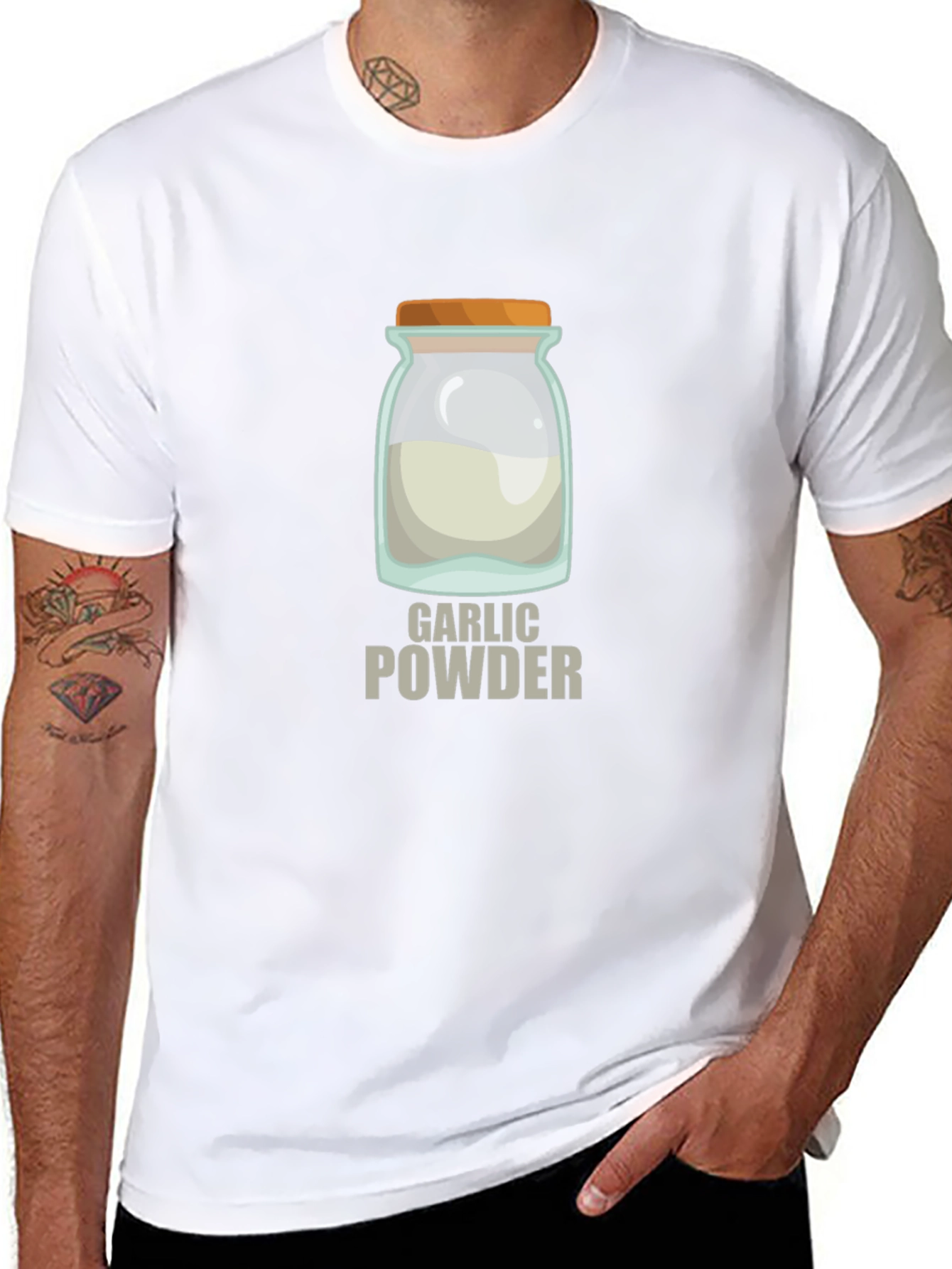 Garlic Powder Graphic T-Shirt - Novelty Foodie Tee
