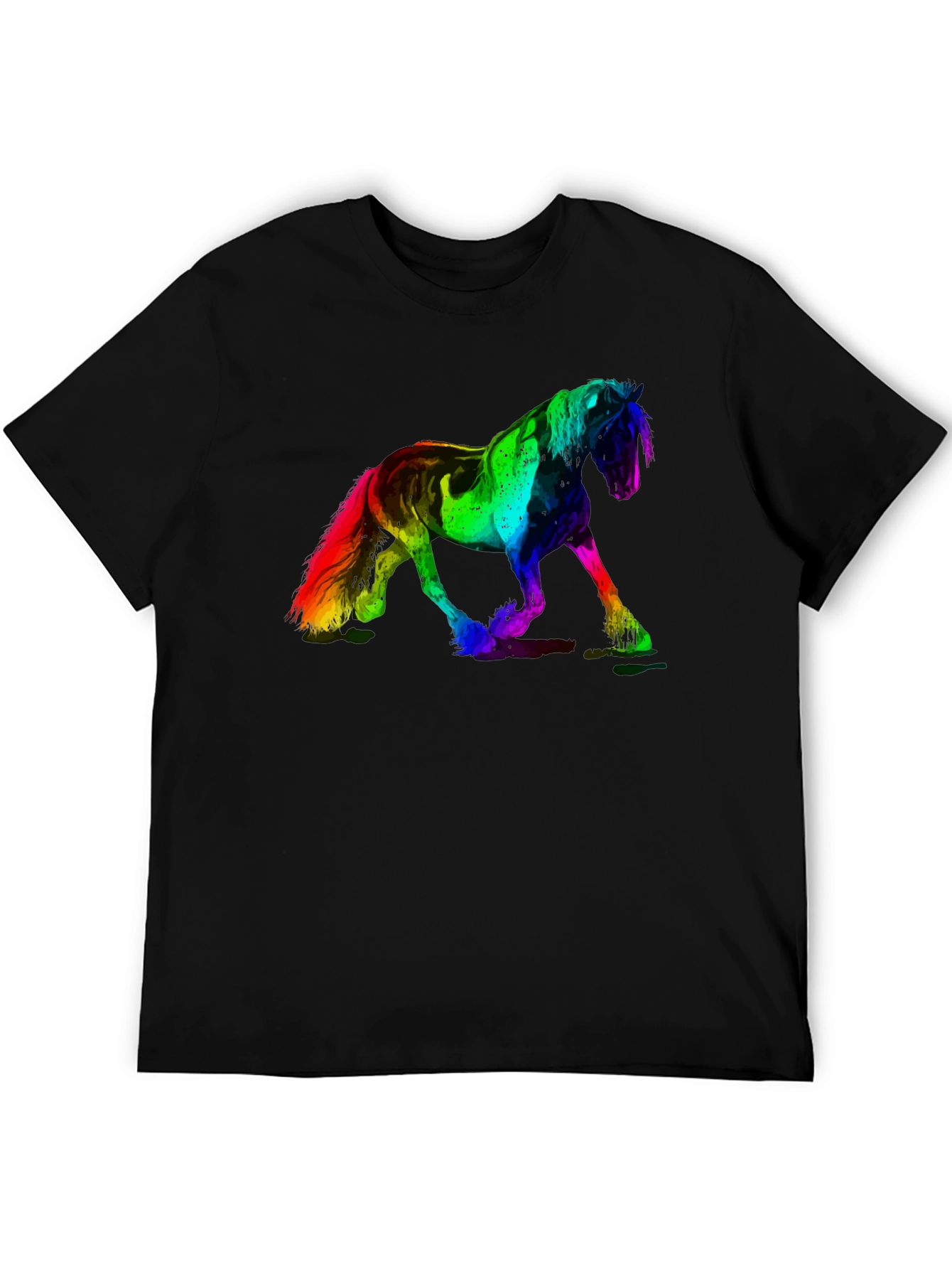 Rainbow Horse Graphic T-Shirt