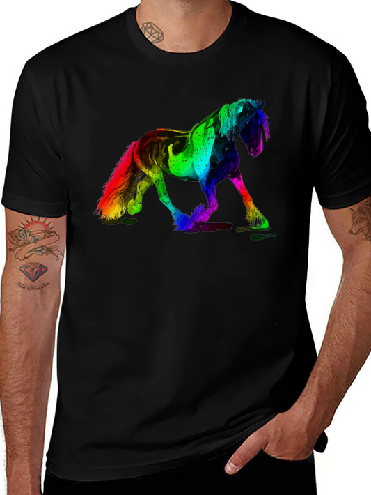 Rainbow Horse Graphic T-Shirt
