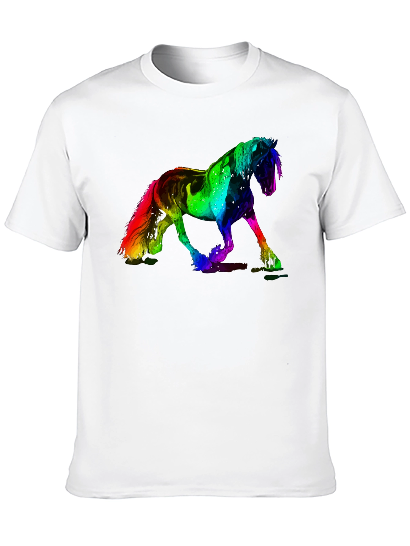 Rainbow Horse Graphic T-Shirt