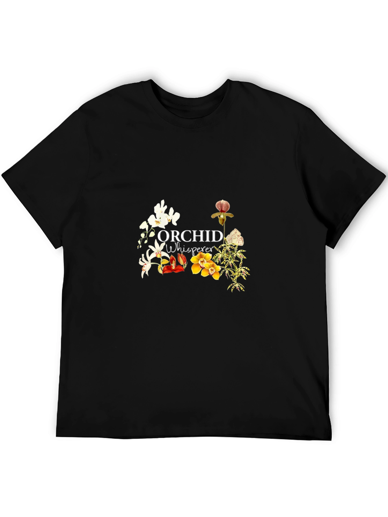 Orchid Whisperer Black Graphic Tee