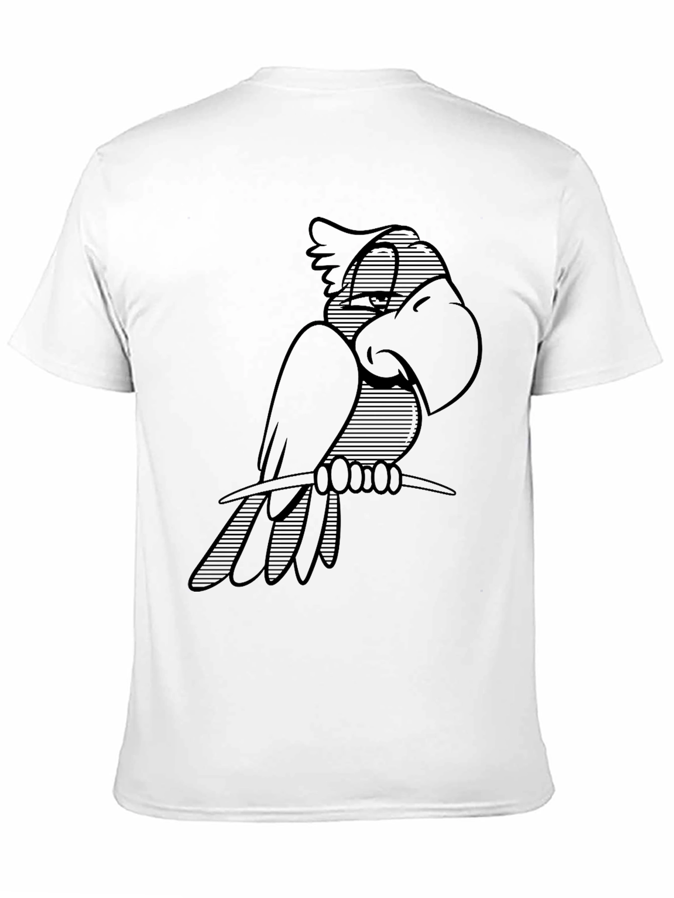 Cool Parrot Graphic Black T-Shirt