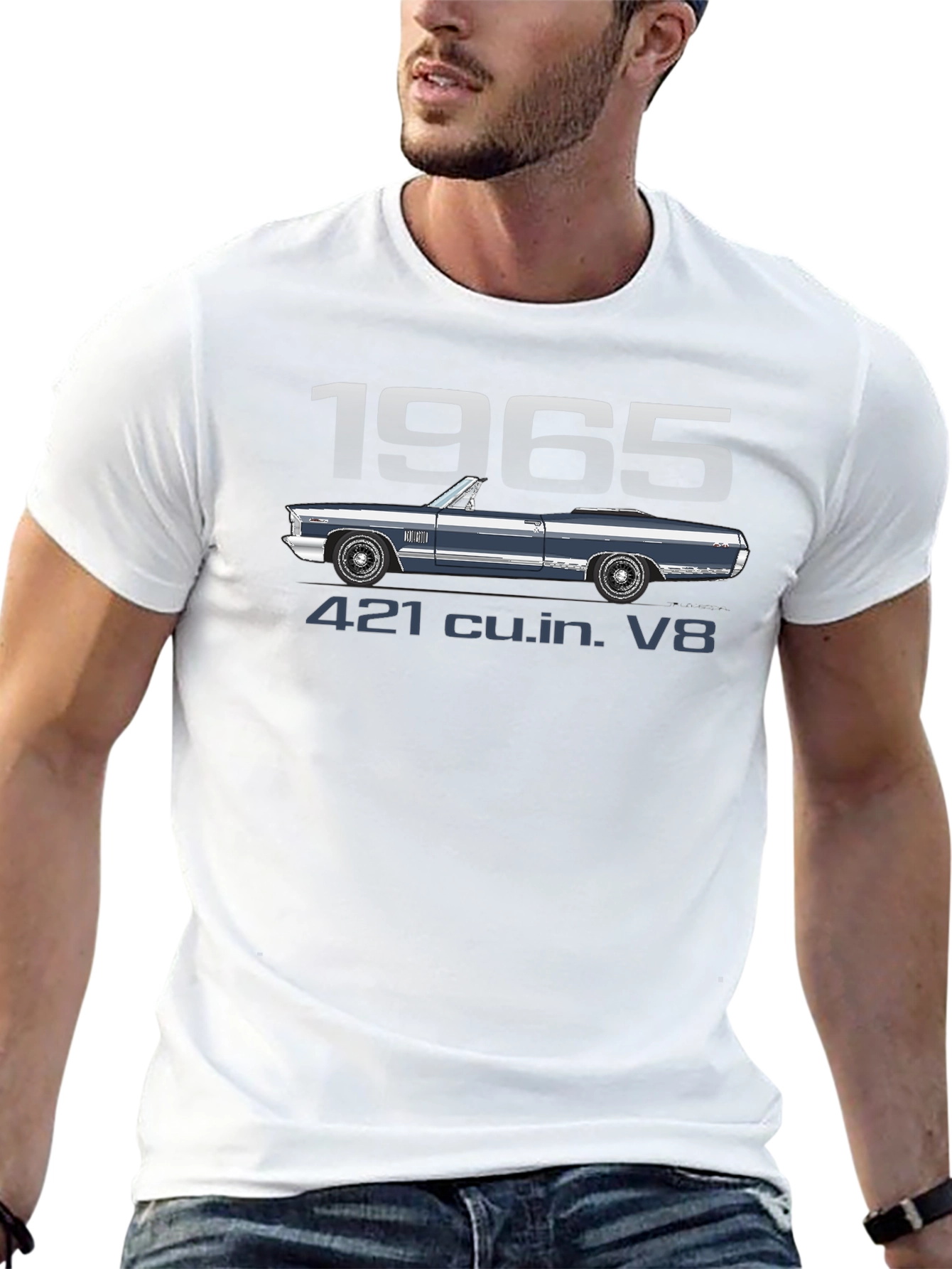1965 Classic Car T-Shirt - 421 cu.in. V8 Engine