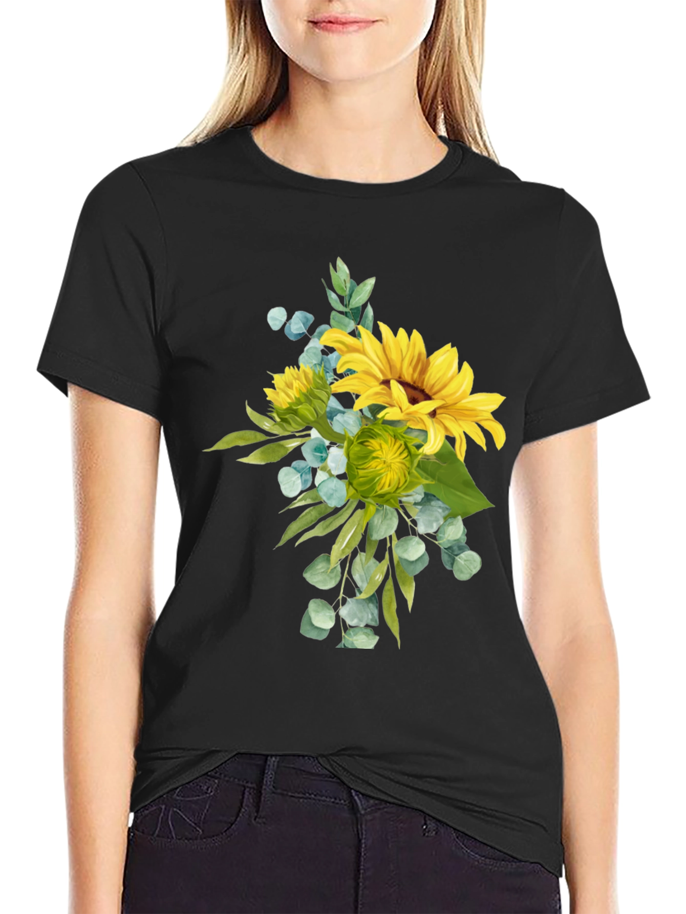 Sunflower Bouquet Graphic T-Shirt