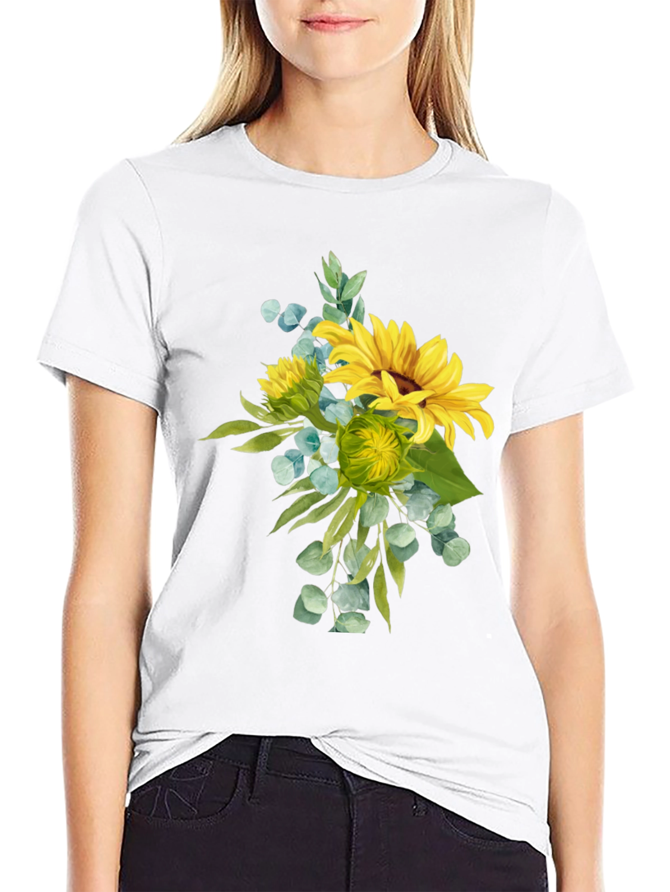 Sunflower Bouquet Graphic T-Shirt