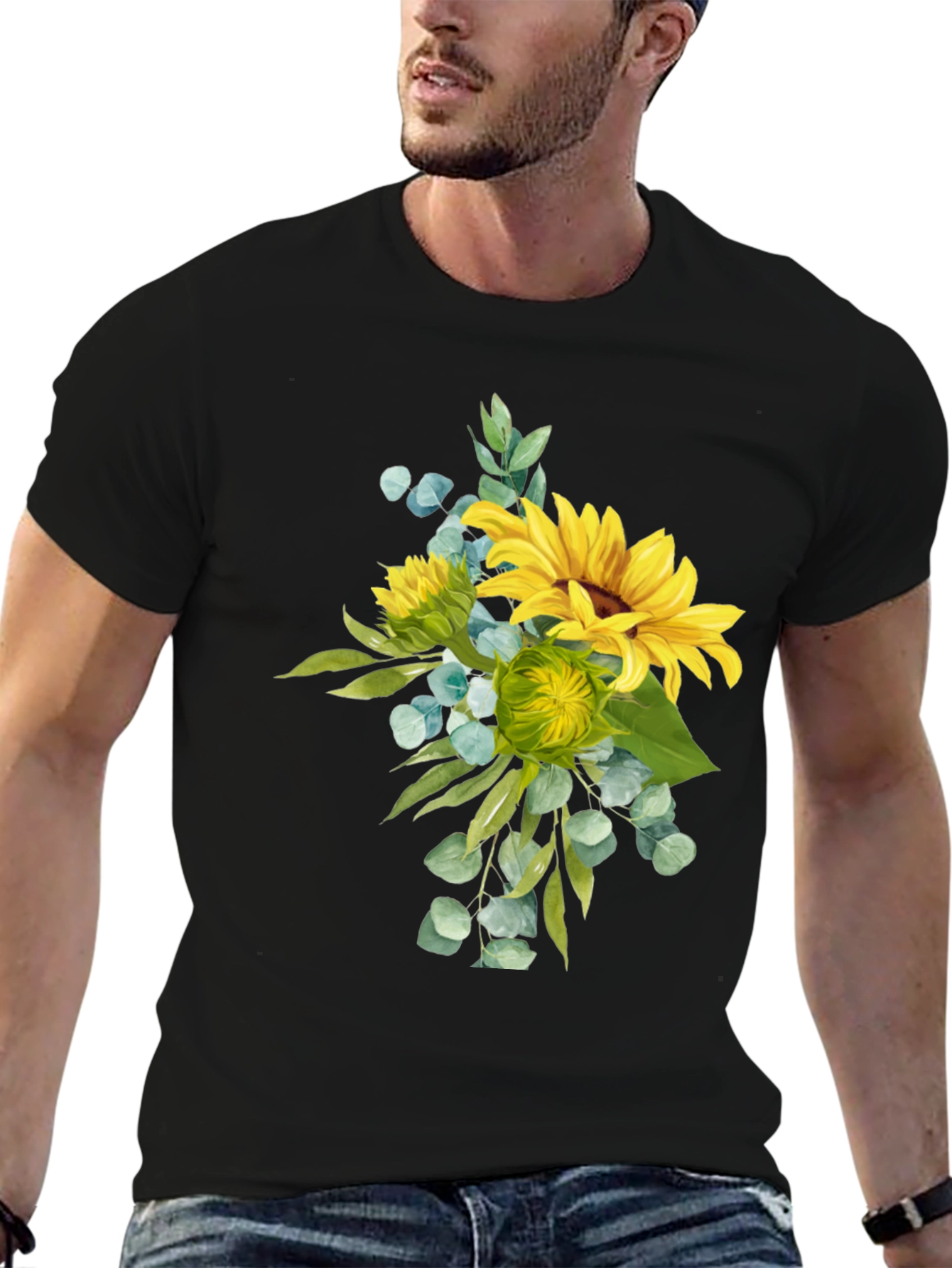 Sunflower Bouquet Graphic T-Shirt
