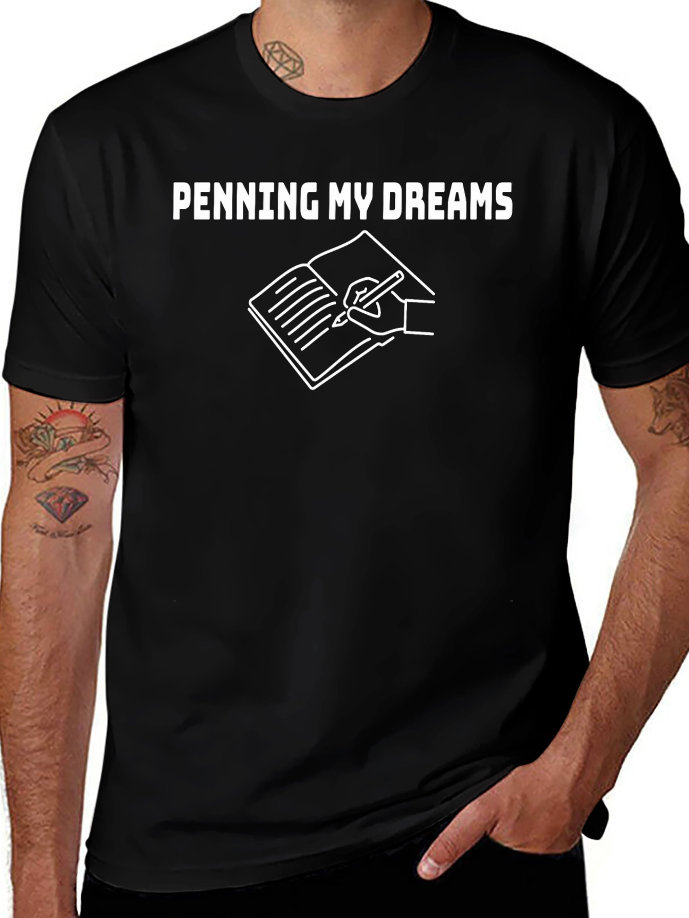 Penning My Dreams Graphic T-Shirt - Writers Tee