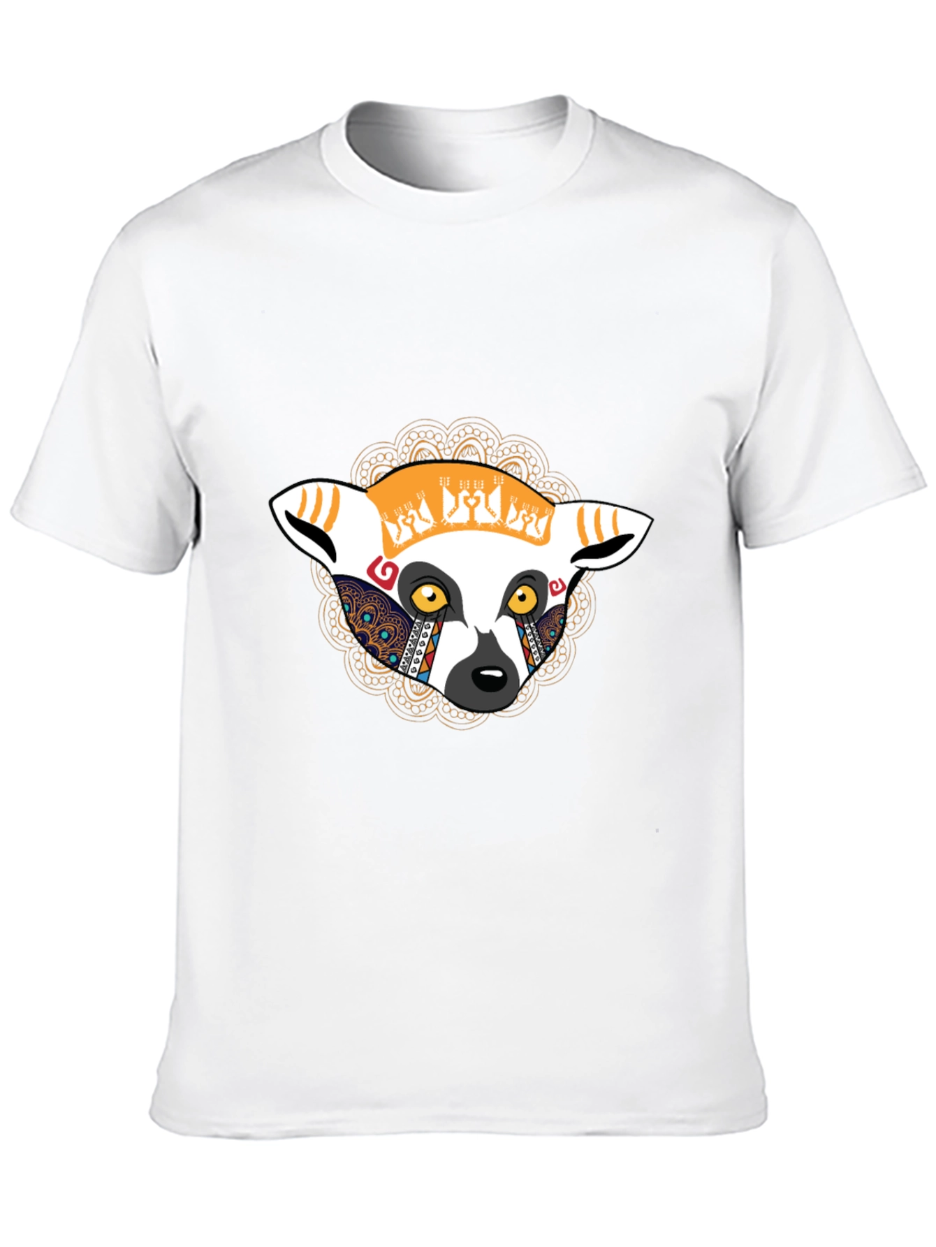 Lemur Graphic Print T-Shirt - Casual Style