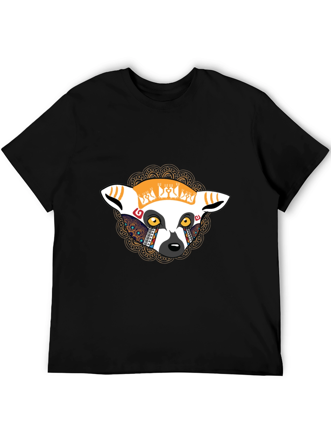 Lemur Graphic Print T-Shirt - Casual Style
