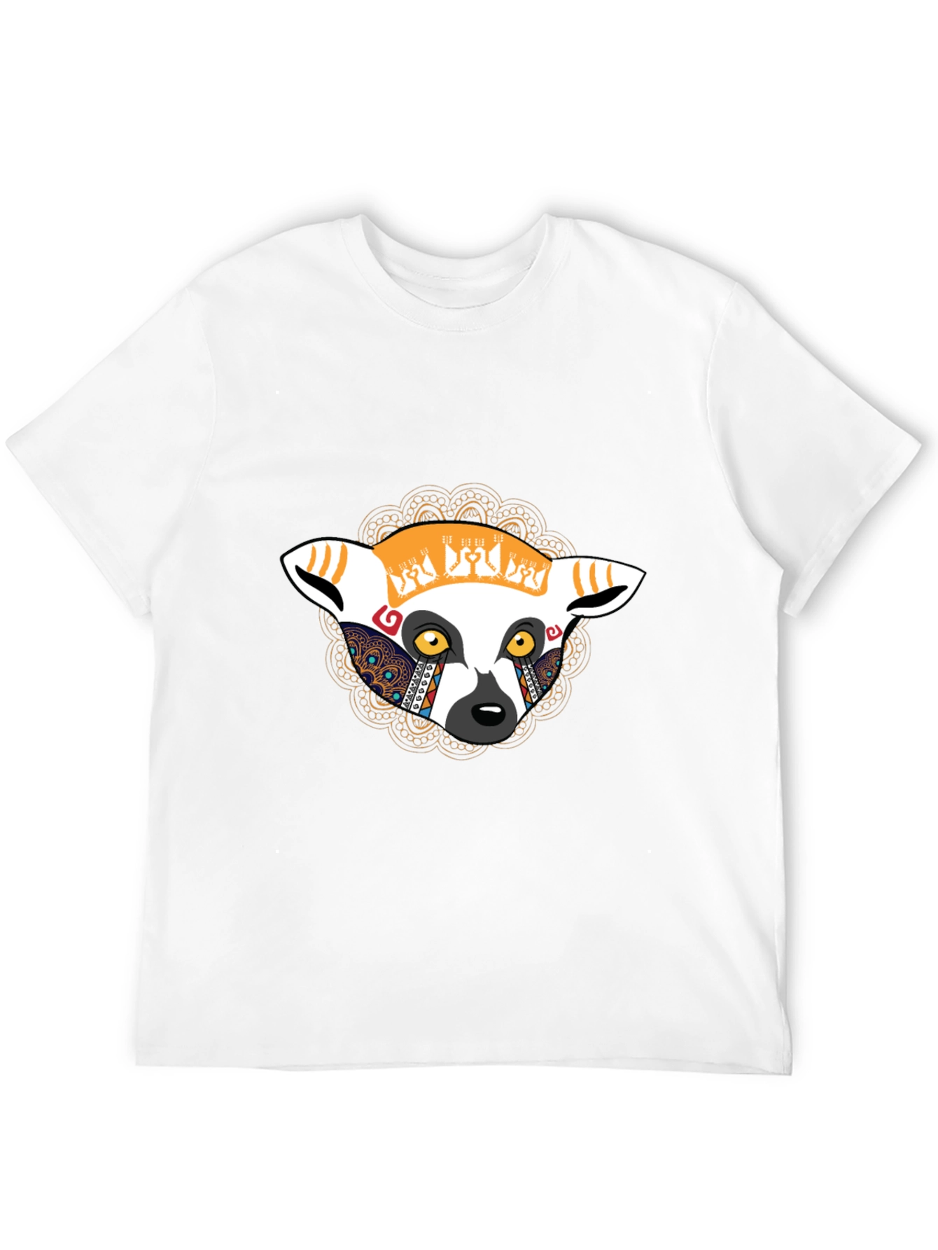 Lemur Graphic Print T-Shirt - Casual Style