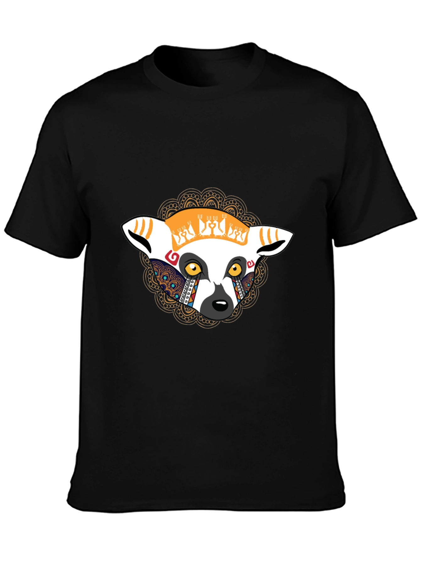 Lemur Graphic Print T-Shirt - Casual Style