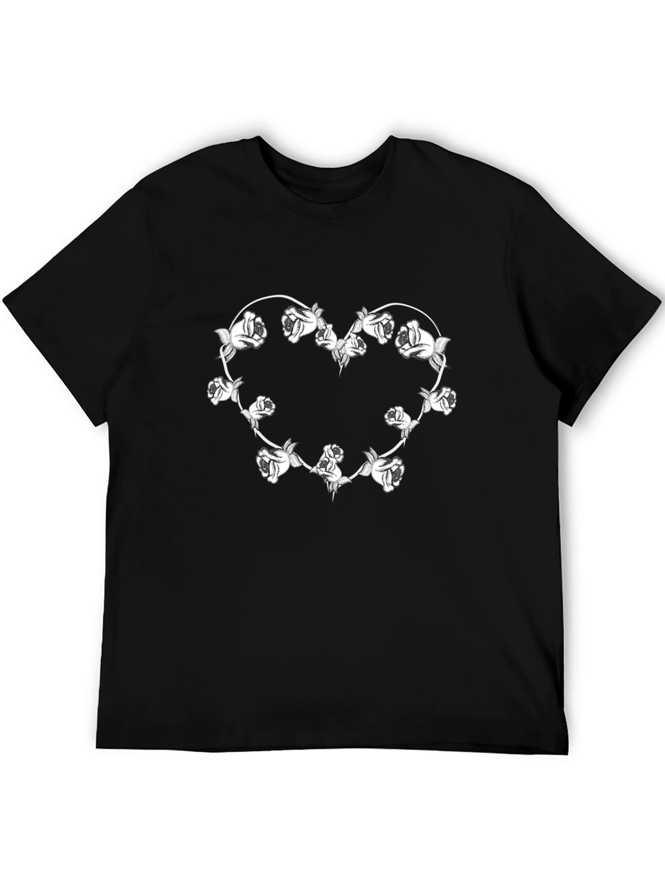 Black Rose Heart T-Shirt