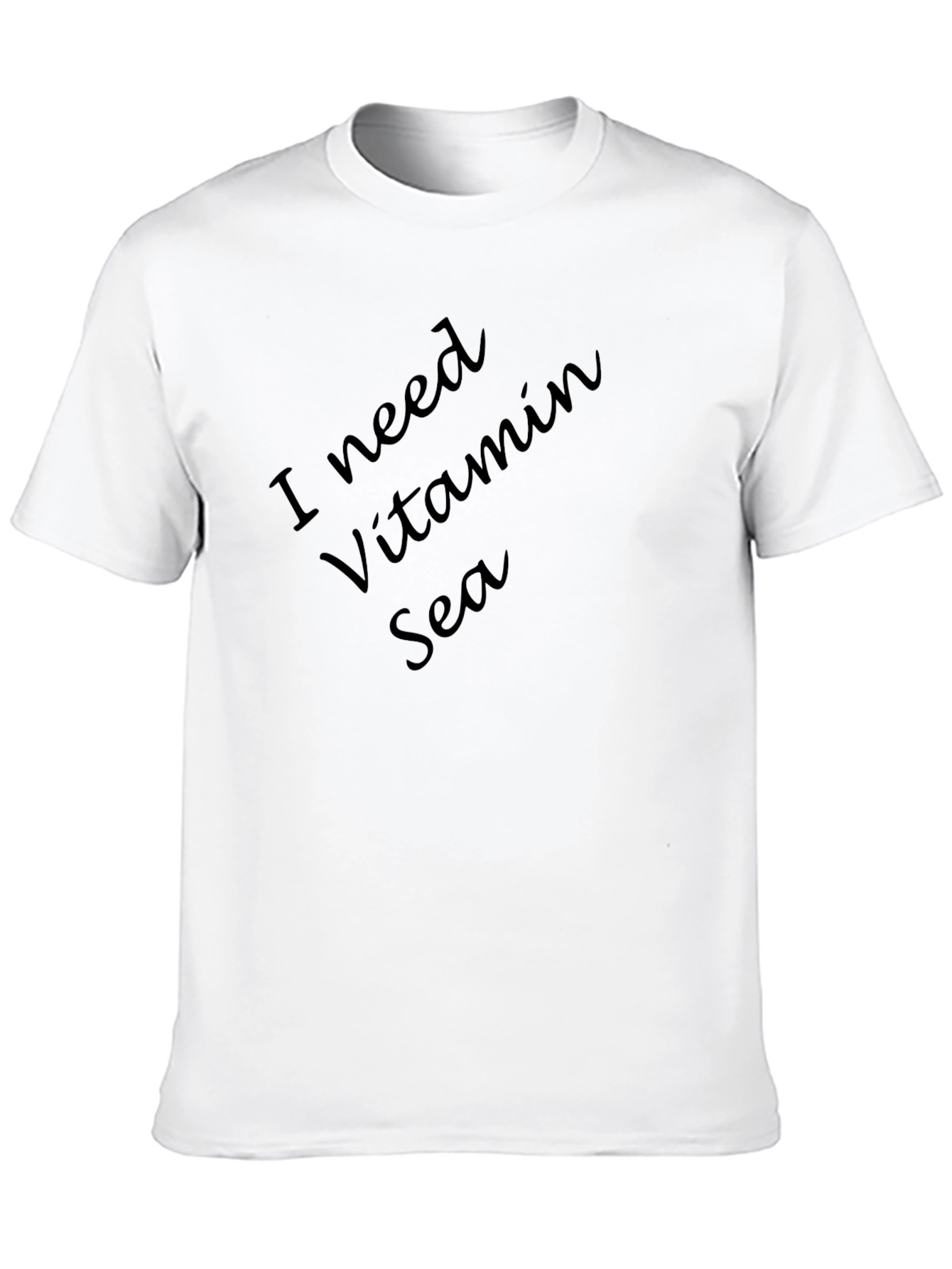 I Need Vitamin Sea Black T-Shirt