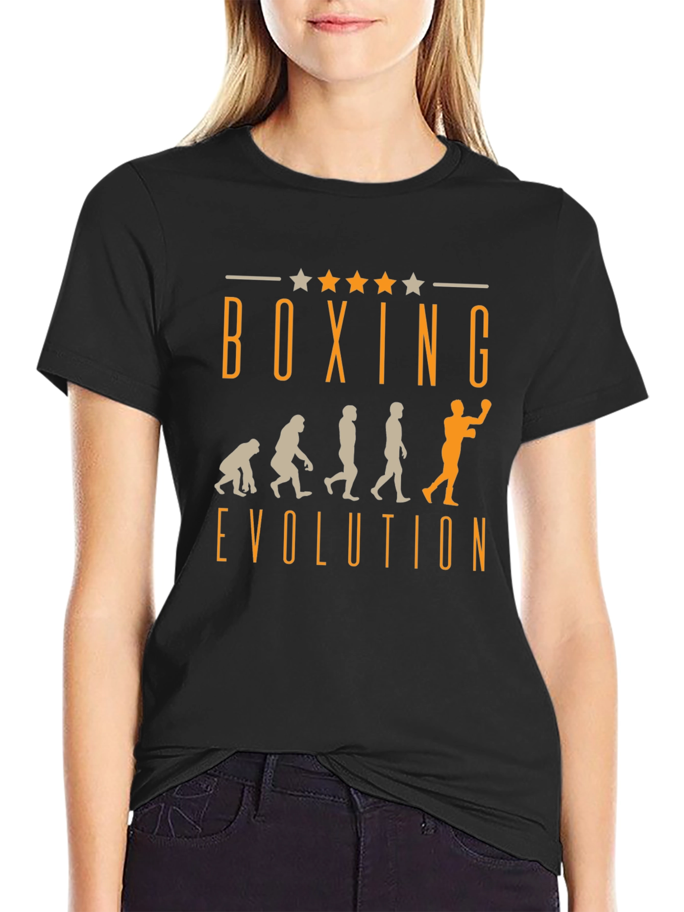 Boxing Evolution Graphic T-Shirt - Mens Black Tee