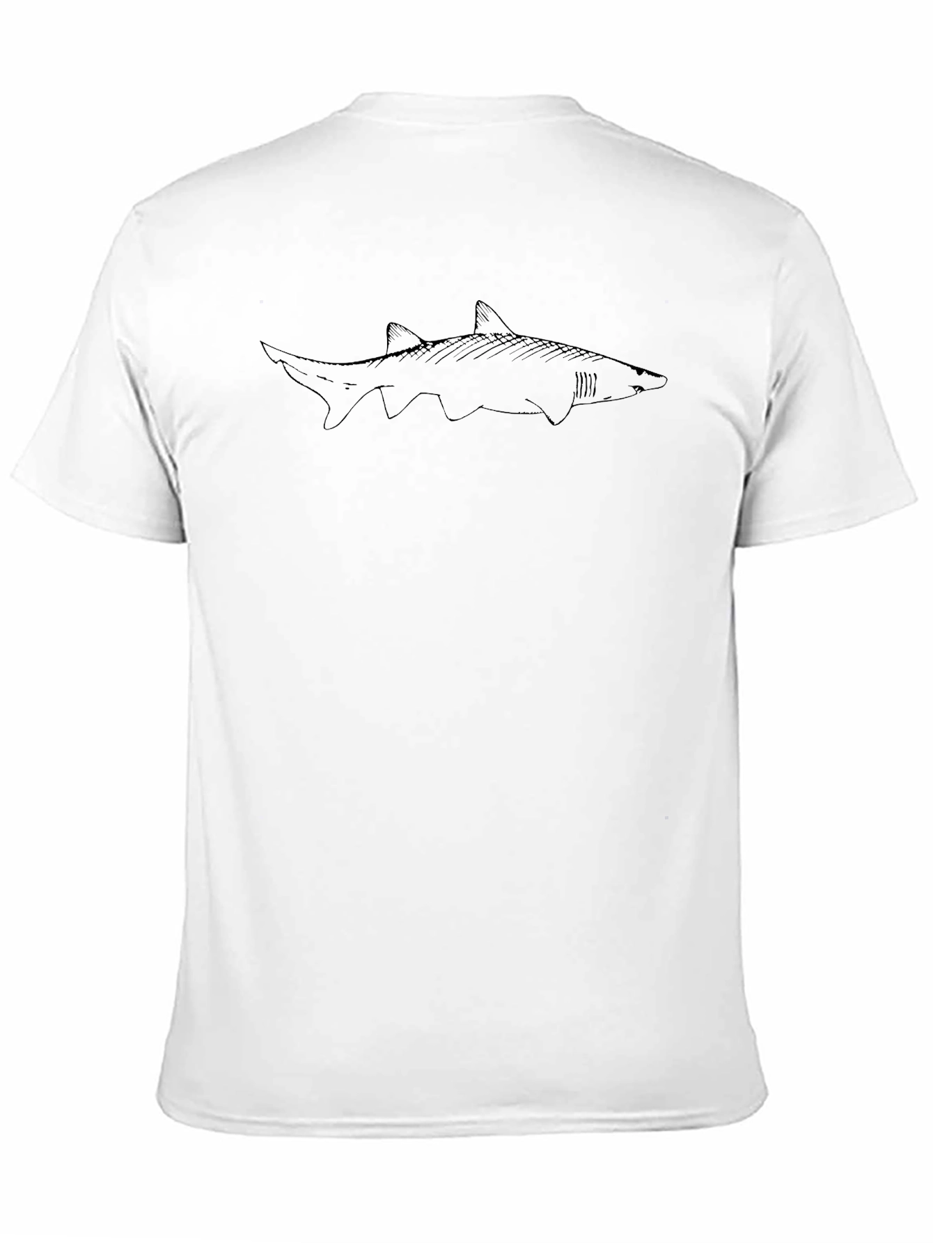 Shark Graphic Print Black T-Shirt
