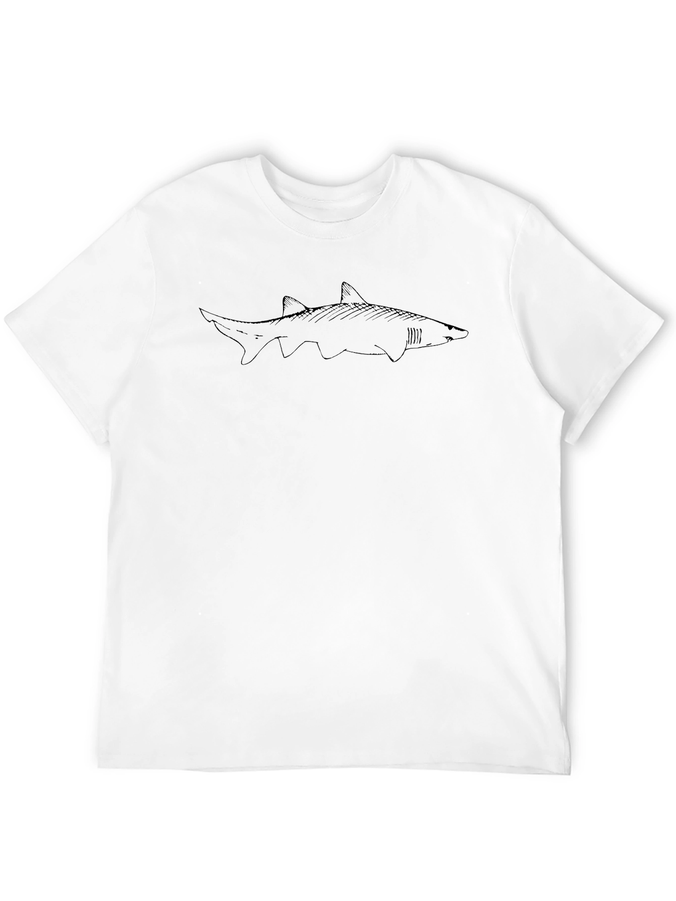Shark Graphic Print Black T-Shirt