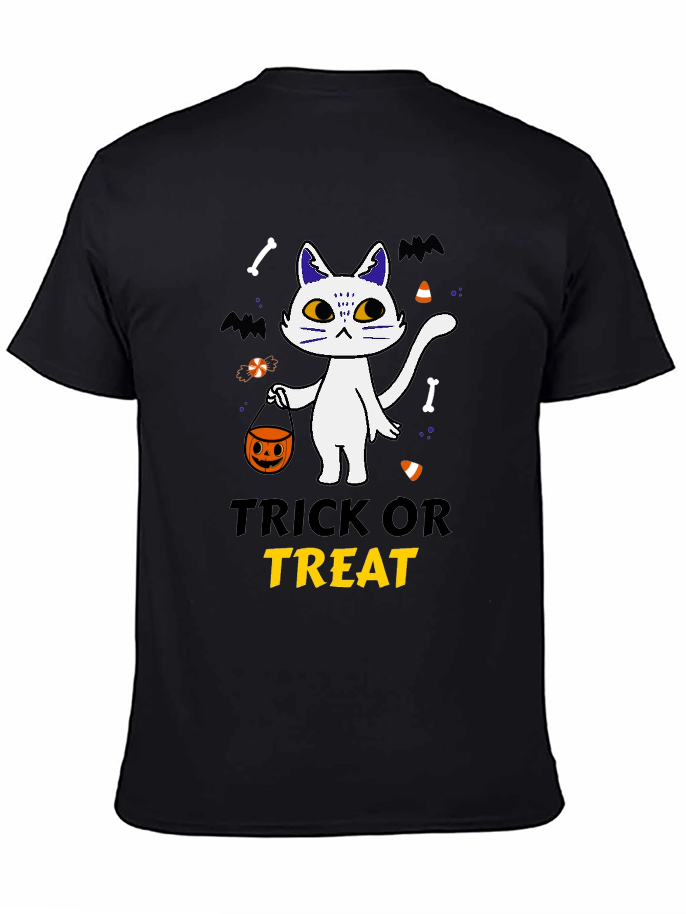Trick or Treat Halloween Cat T-Shirt