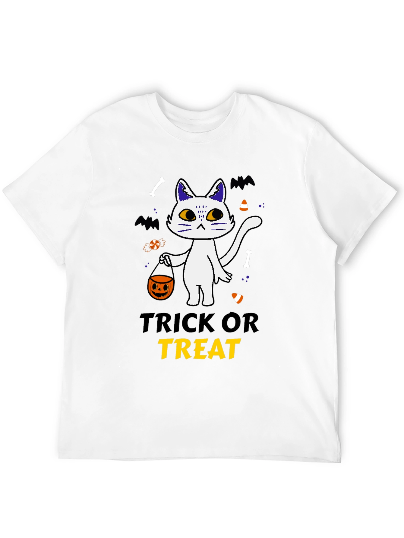 Trick or Treat Halloween Cat T-Shirt