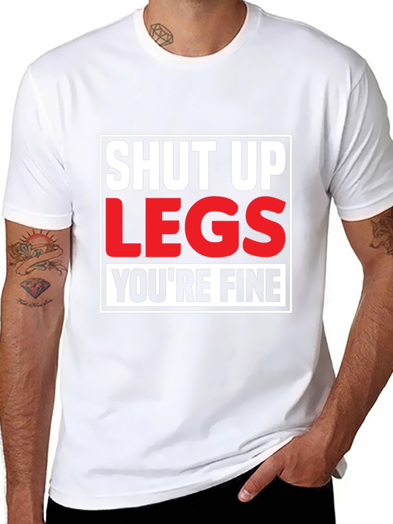 Shut Up Legs T-Shirt - Mens Fitness Motivation Tee