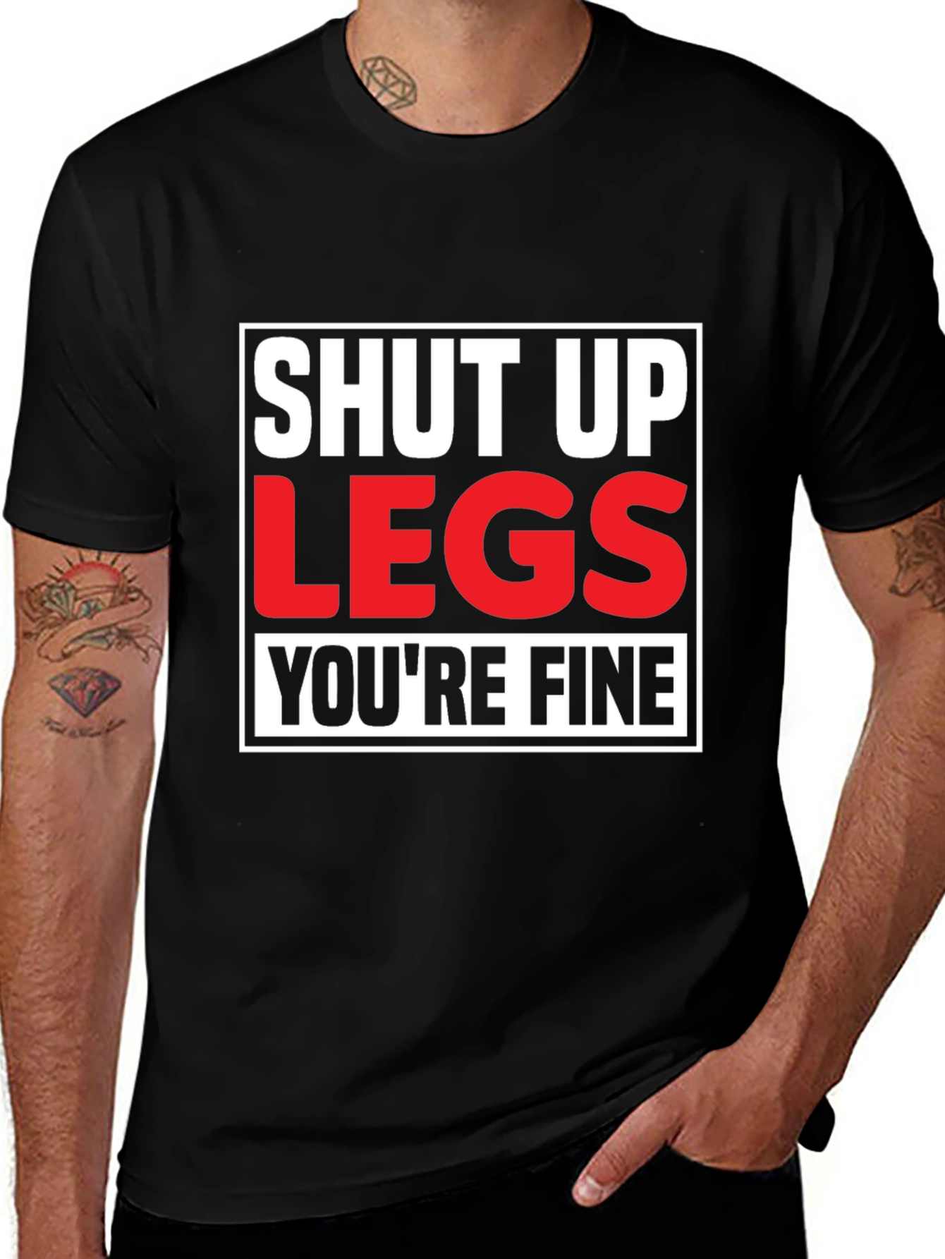 Shut Up Legs T-Shirt - Mens Fitness Motivation Tee