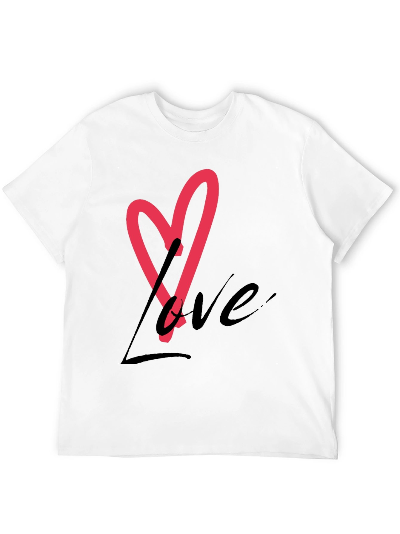 Love Heart Graphic Tee - Stylish Casual Wear