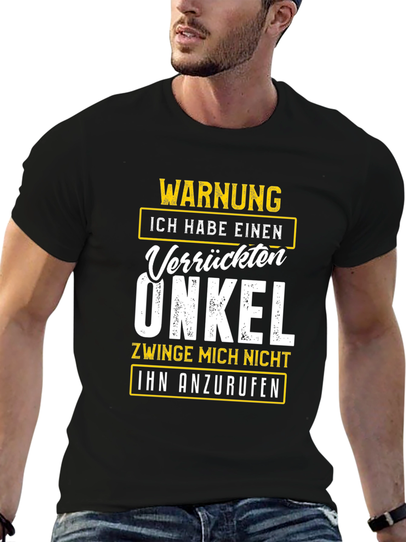 Warning Crazy Uncle German T-Shirt