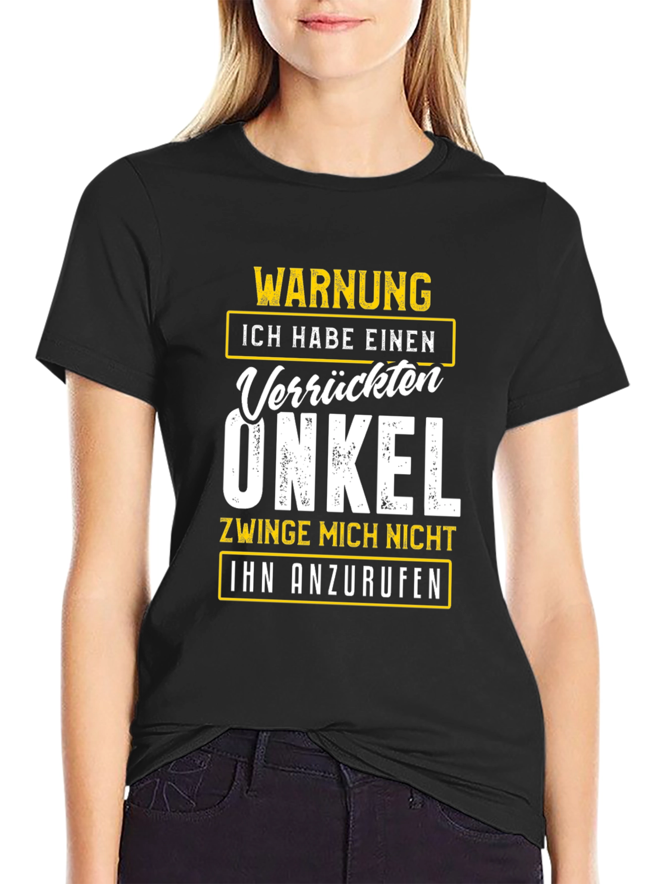 Warning Crazy Uncle German T-Shirt