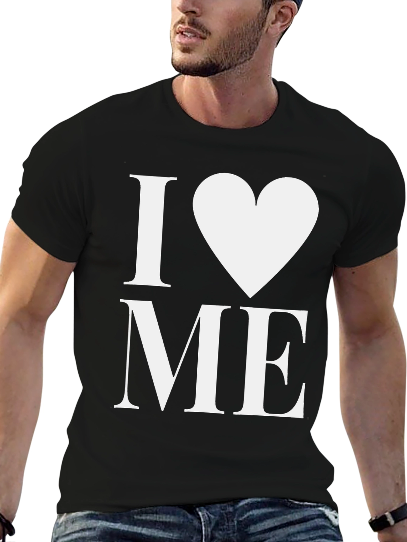 I Heart Me Black Graphic Tee