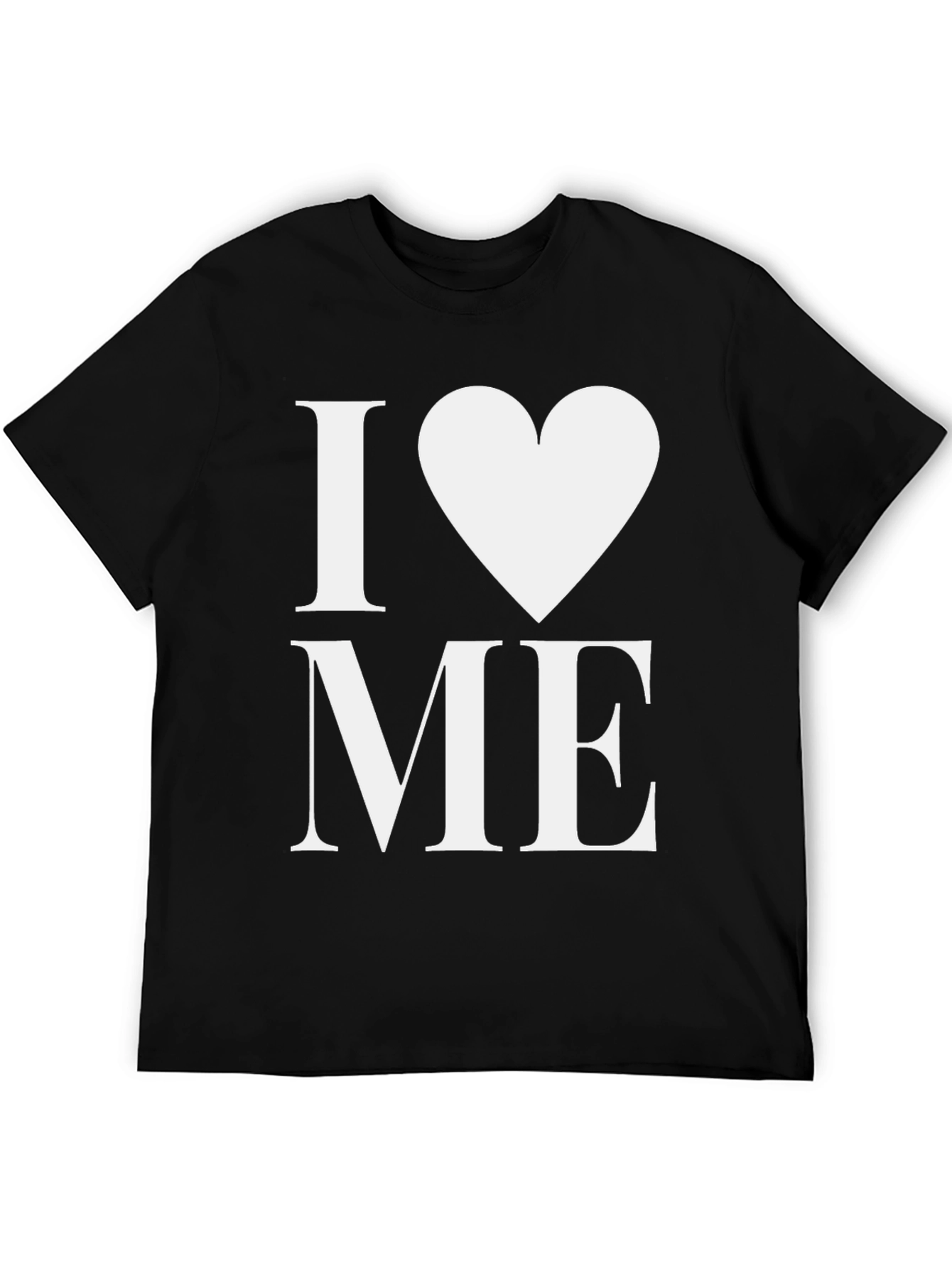 I Heart Me Black Graphic Tee