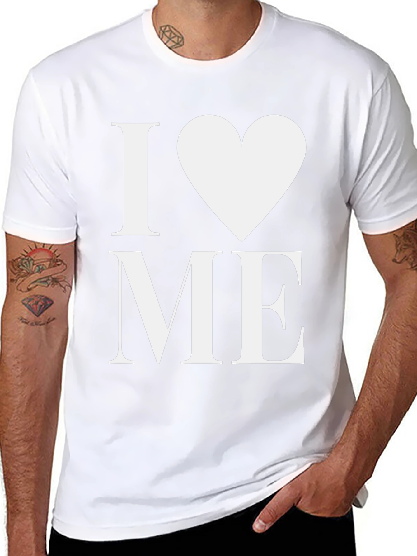 I Heart Me Black Graphic Tee