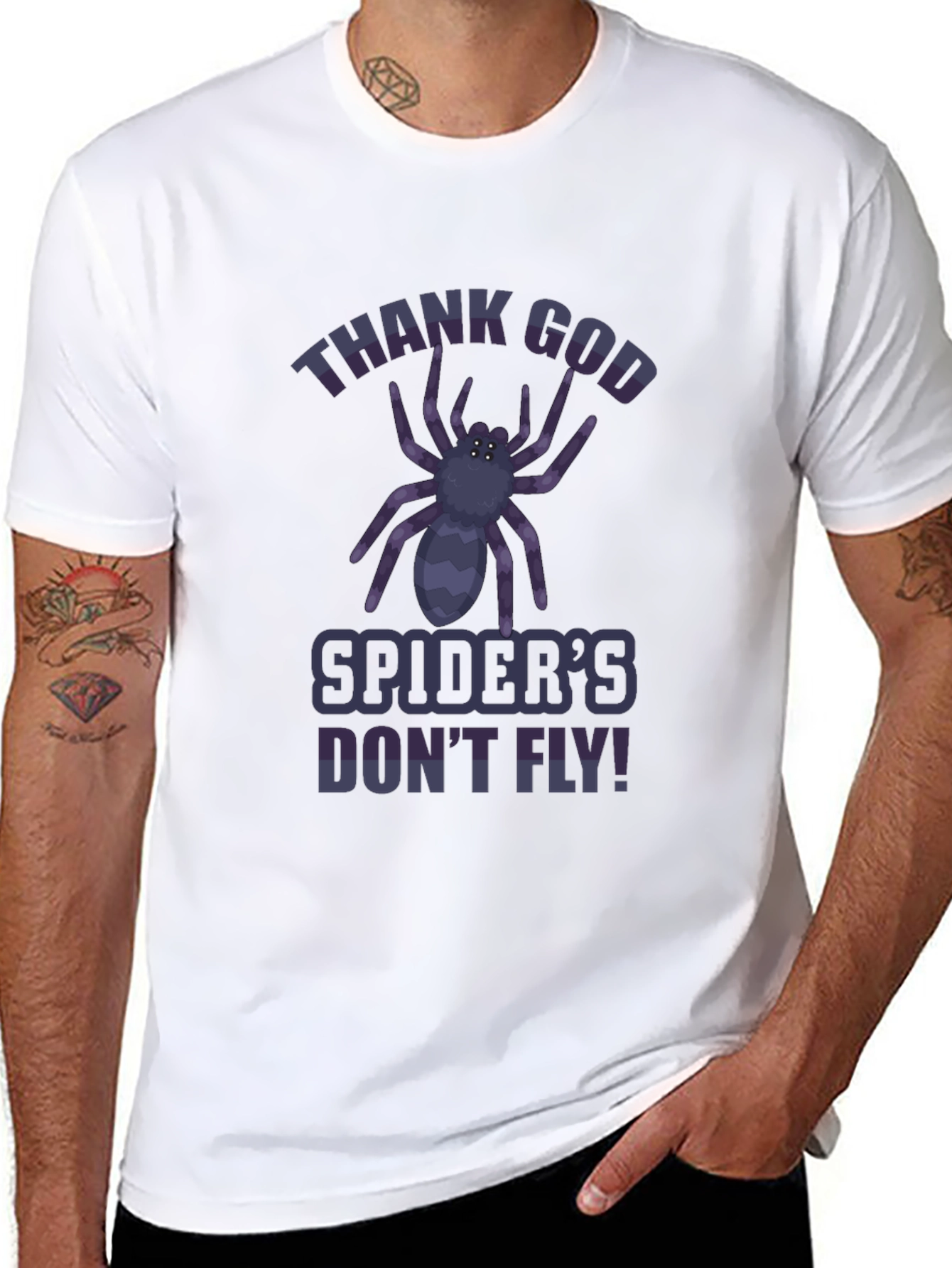Thank God Spiders Dont Fly T-Shirt