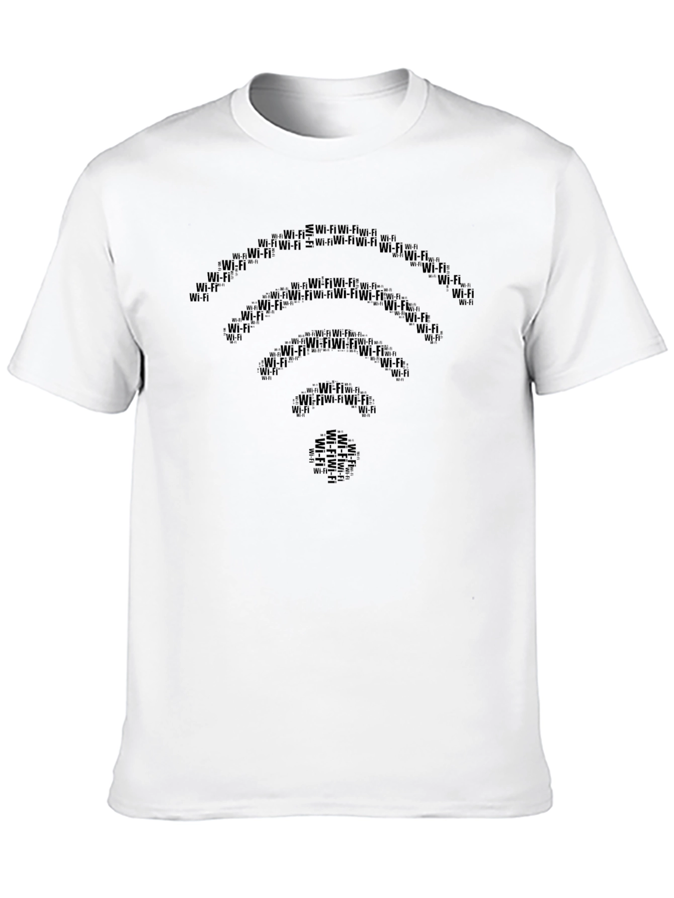 Wi-Fi Signal Graphic Black T-Shirt