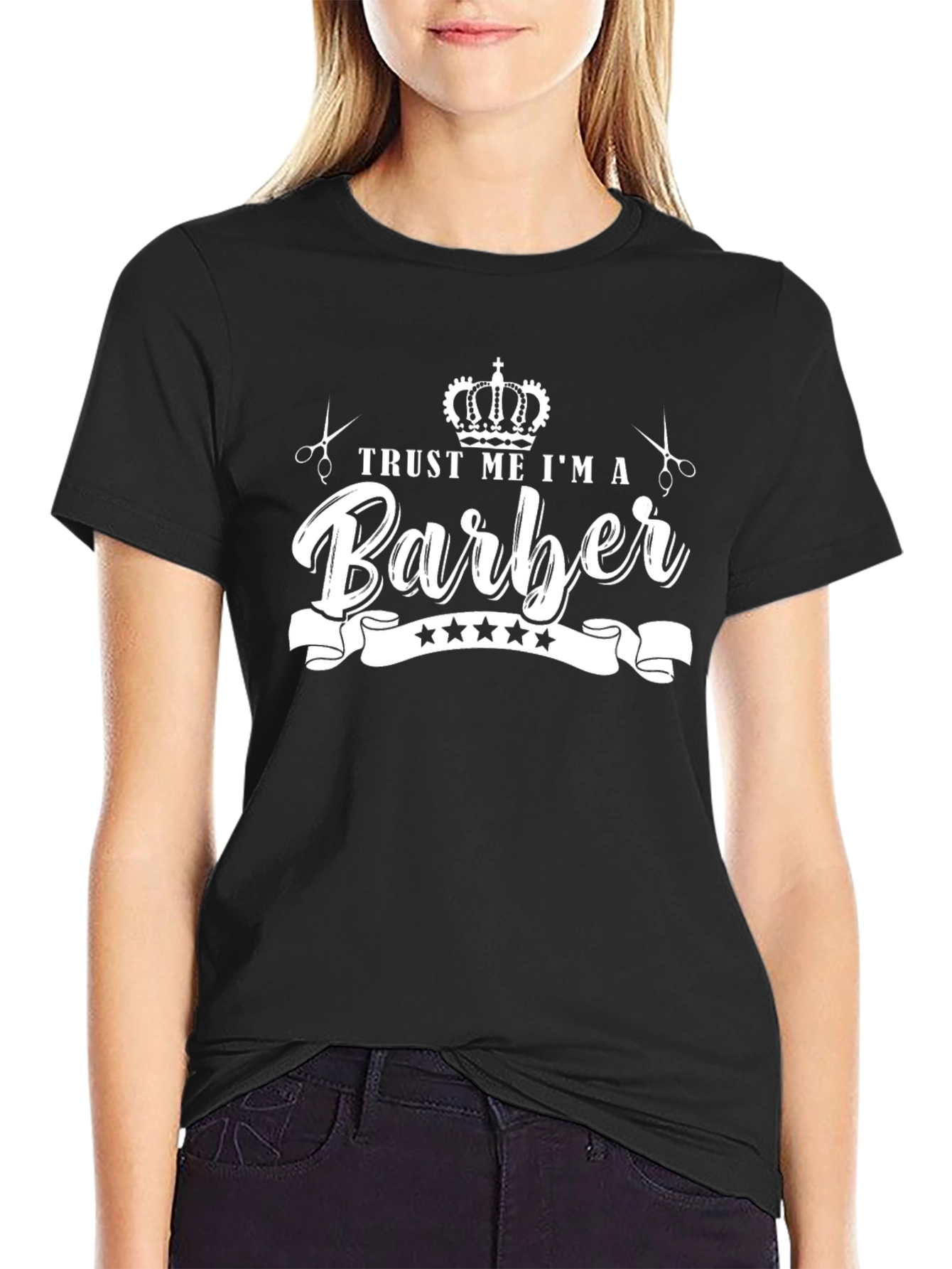 Trust Me Im A Barber Black T-Shirt