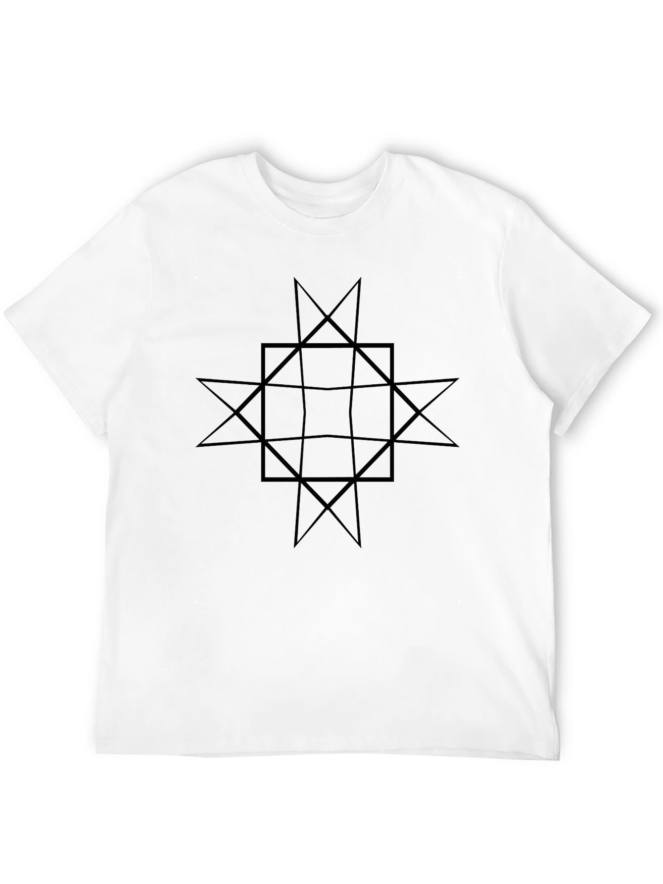 Geometric Star Square Graphic Tee