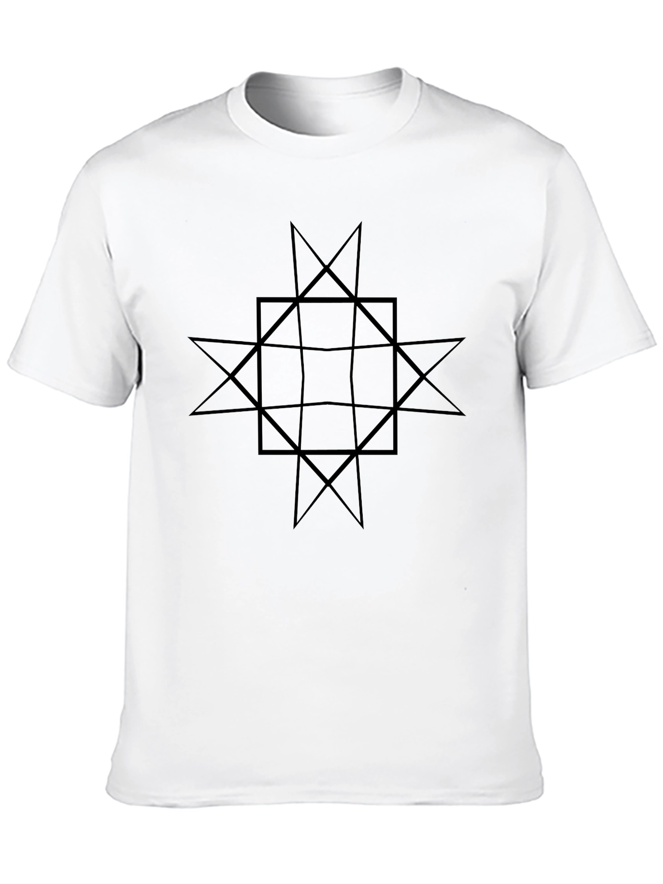 Geometric Star Square Graphic Tee