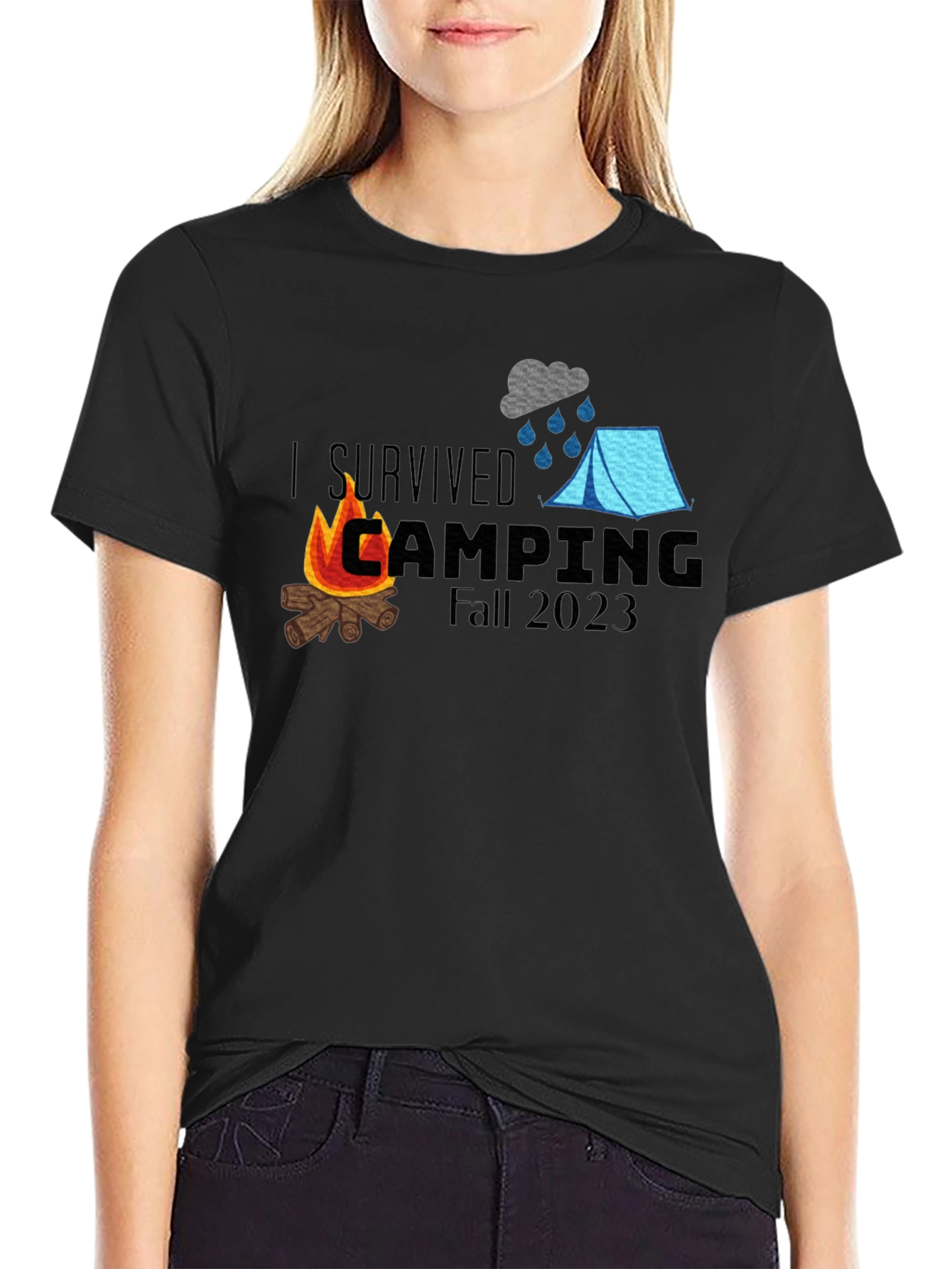 I Survived Camping Fall 2023 T-Shirt
