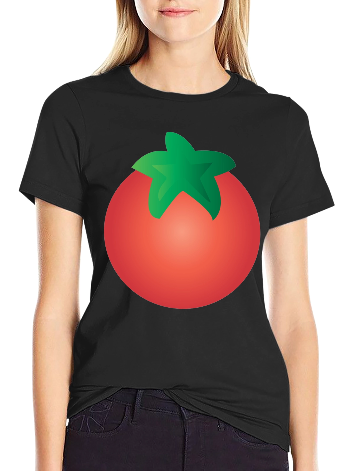 Tomato Graphic Black T-Shirt
