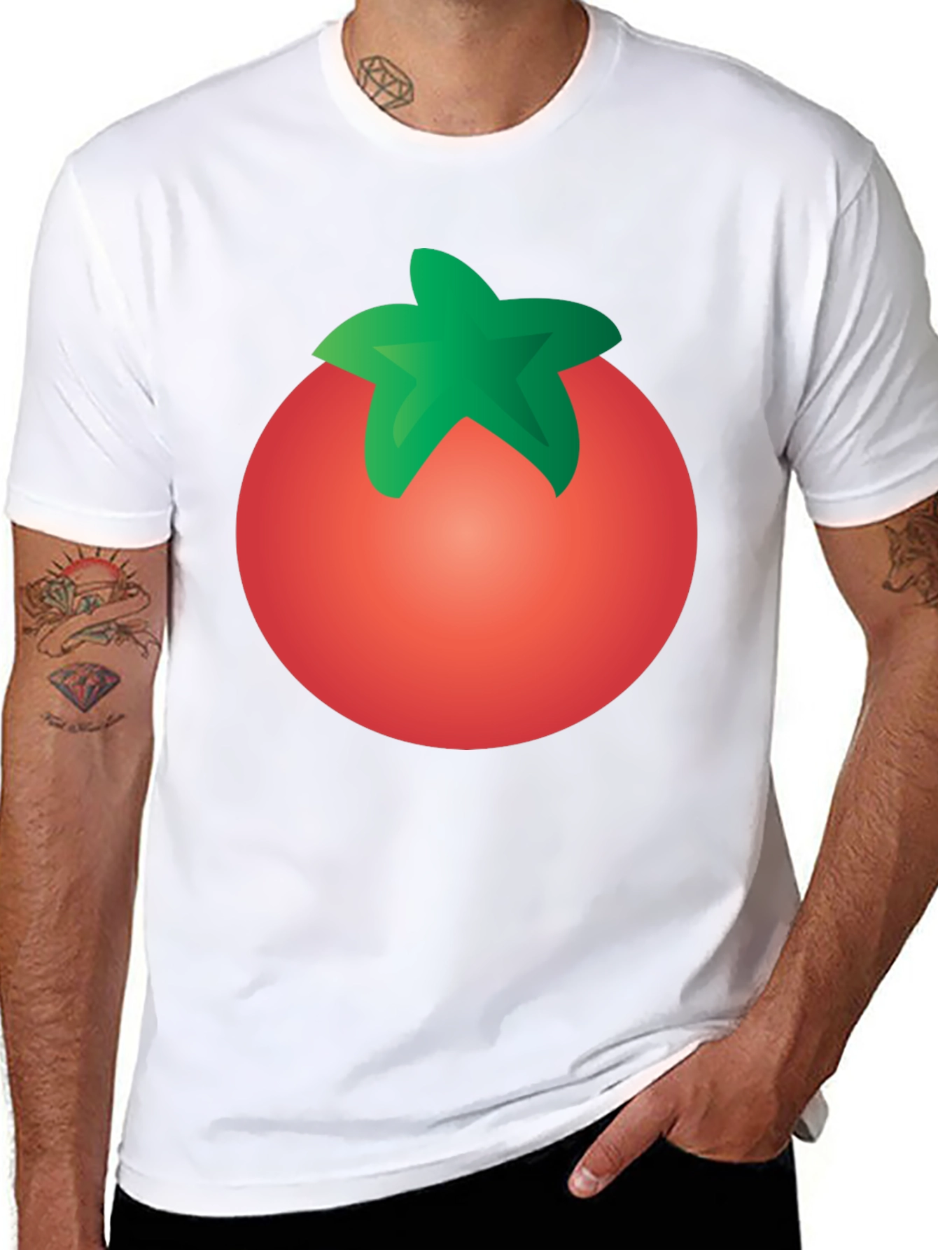 Tomato Graphic Black T-Shirt