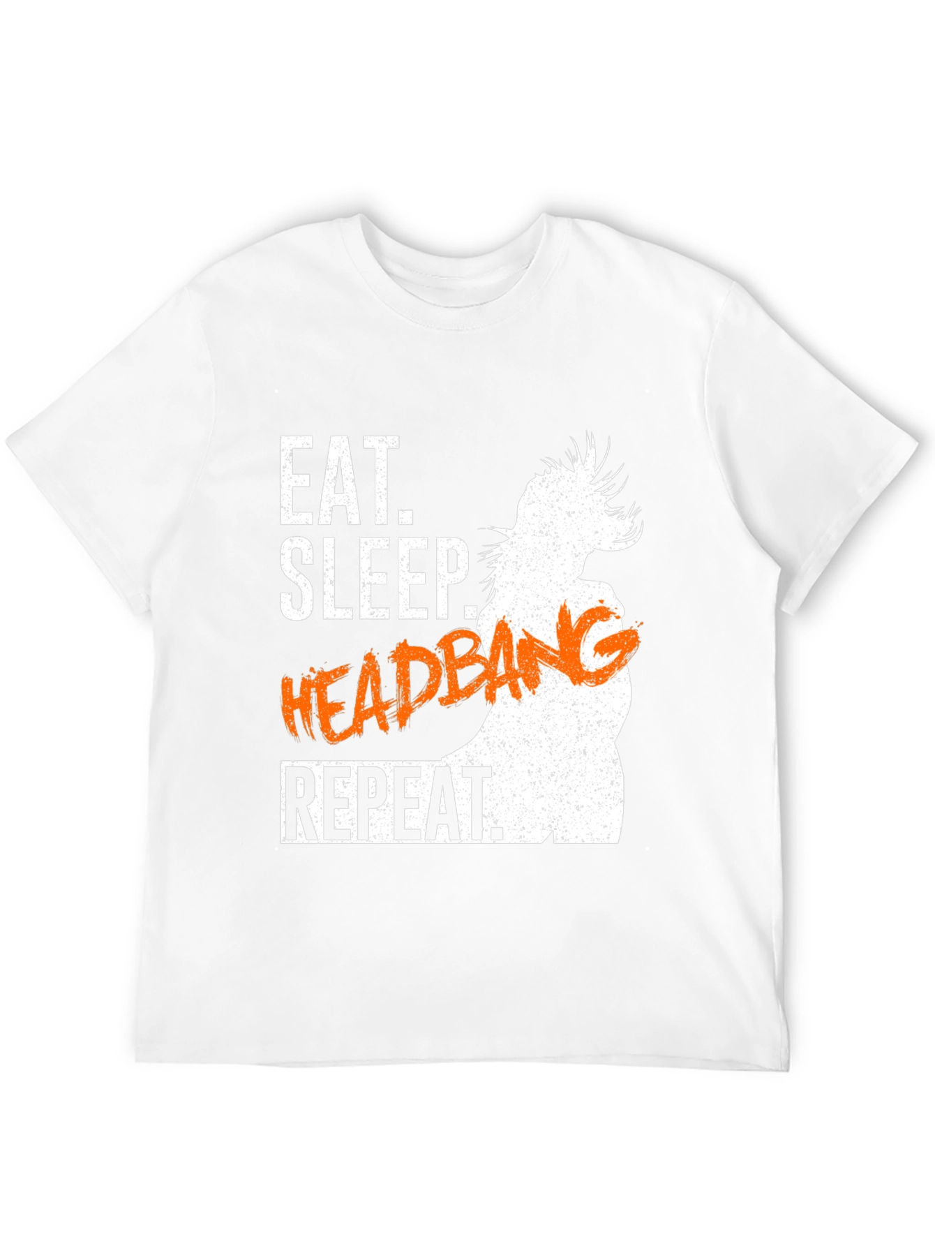 Eat Sleep Headbang Repeat Black Graphic T-Shirt